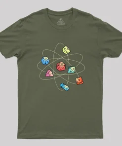 Alternative view of Dice Atom Geek T-Shirt