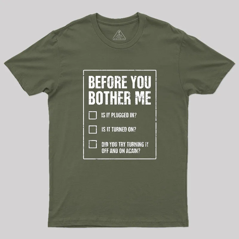 Tech Support IT Checklist Geek T-Shirt