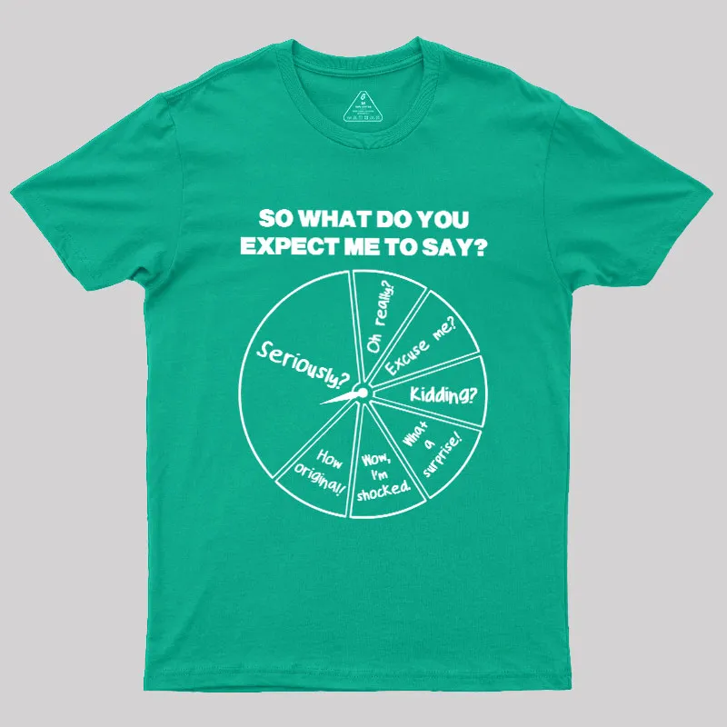 What Do You Expect Me To Say Geek T-Shirt - Image 10