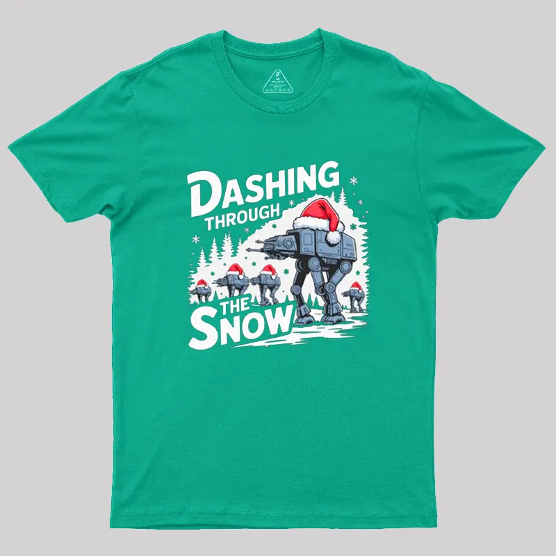 Dashing Through The Snow Geek T-Shirt - Image 3