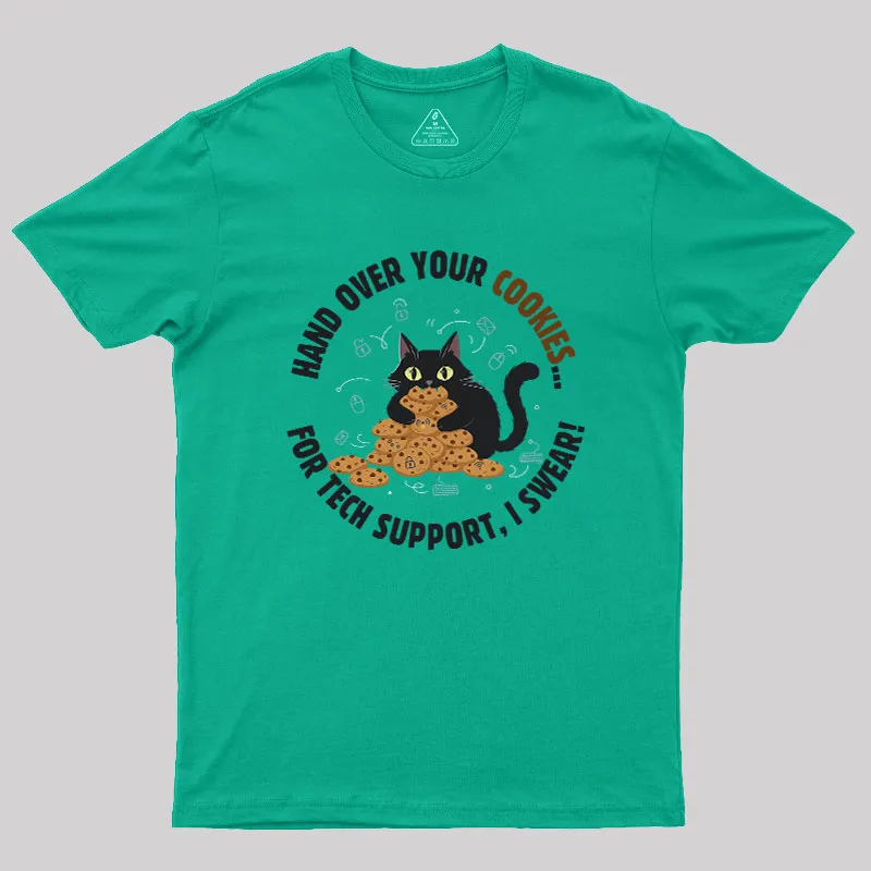 Cookie Negotiator Tech Support Geek T-Shirt - Image 6