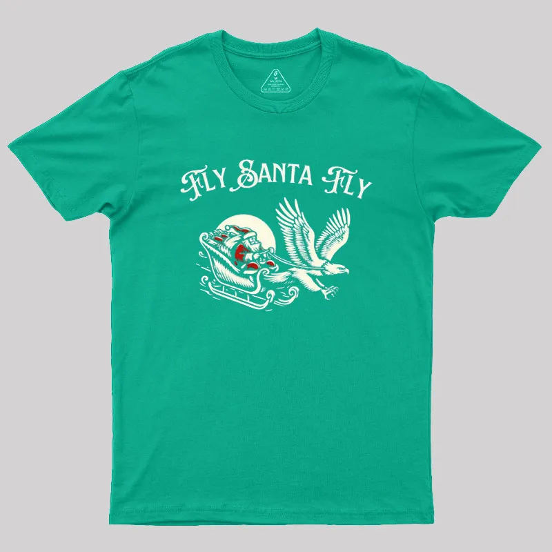 Fly Santa Fly Geek T-Shirt - Image 8