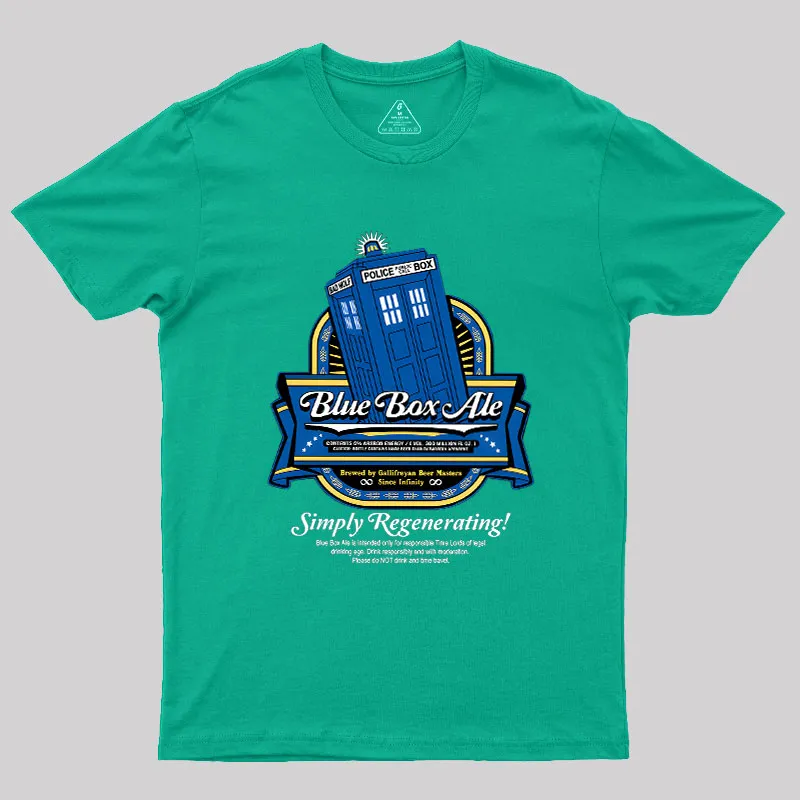 Blue Box Ale Geek T-Shirt - Image 9