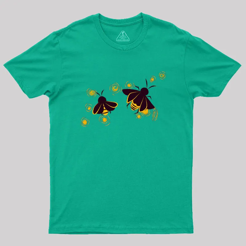 Fireflies Humour Bees Geek T-Shirt - Image 6
