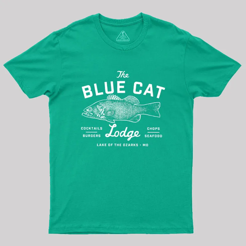 Ozark Blue Cat Lodge Missouri Geek T-Shirt - Image 7