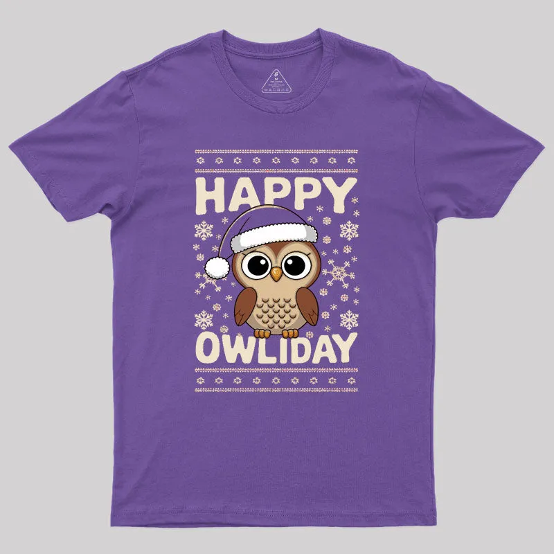 Happy Owliday Geek T-Shirt - Image 5