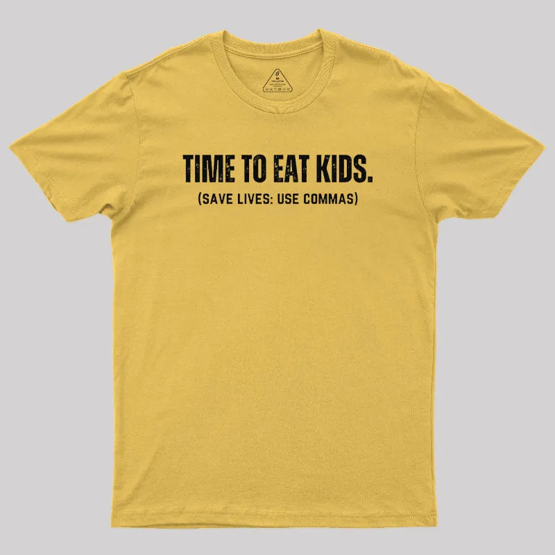 Save Lives Use Commas - Punctuation T-Shirt - Image 5