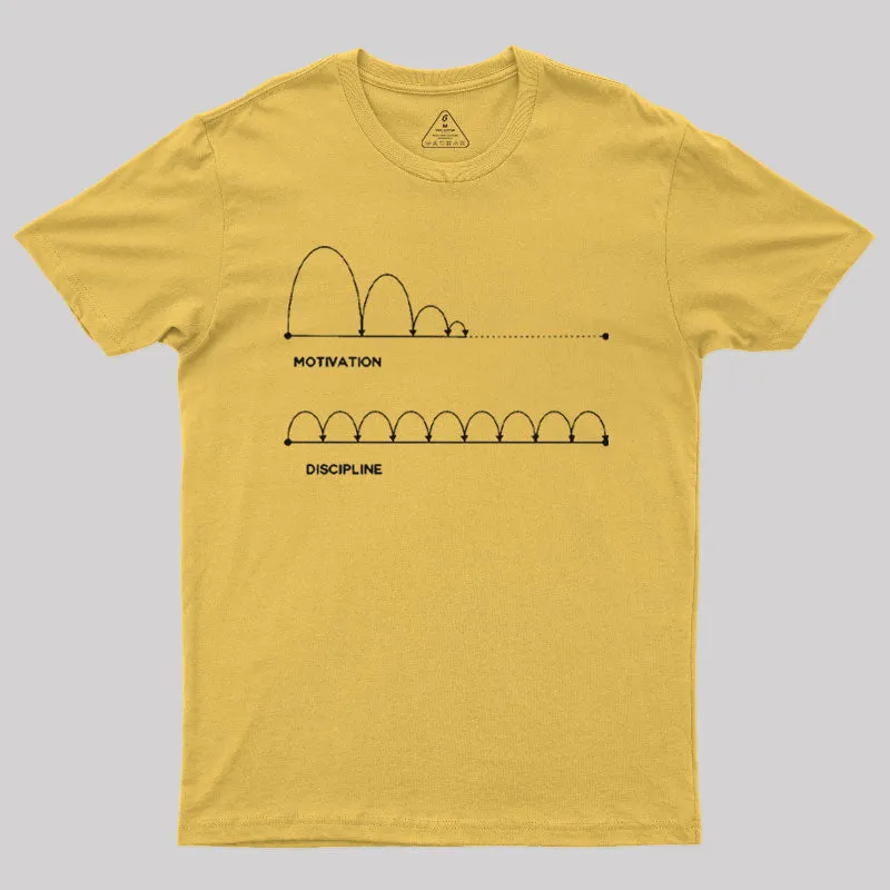 A Visual Comparison of Motivation and Discipline T-Shirt - Image 5