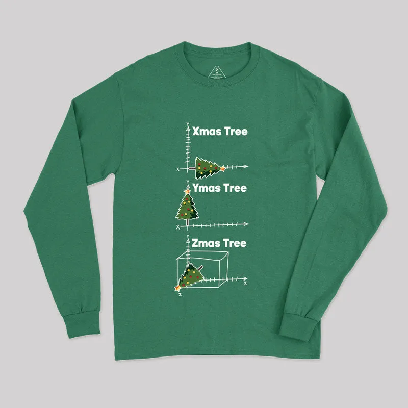 Math Christmas Tree Long Sleeve T-Shirt - Image 3