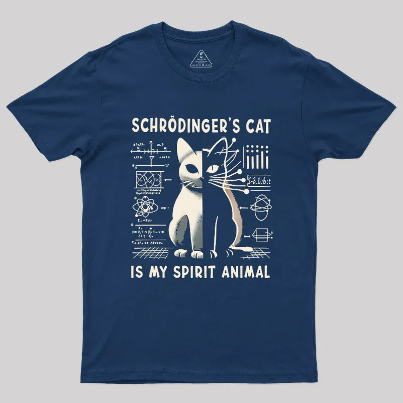 Schrodinger's Сat Science Nerd T-Shirt - Image 2