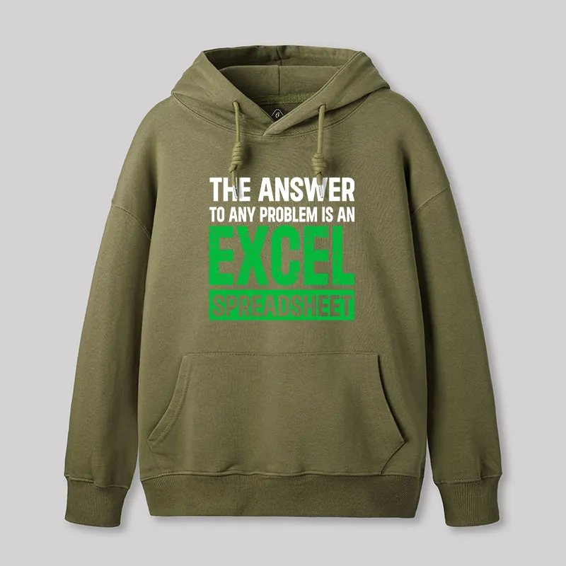 The Answer To Any Problem Is An Excel Geek Hoodie - Image 3