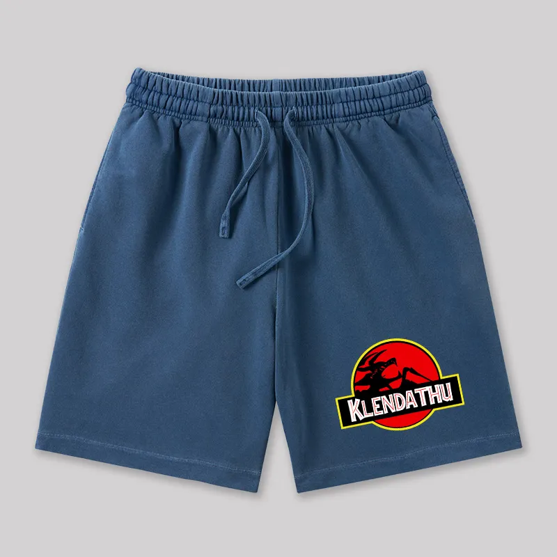 Klendathu Scifi Space Troopers Geeky Washed Shorts - Image 5