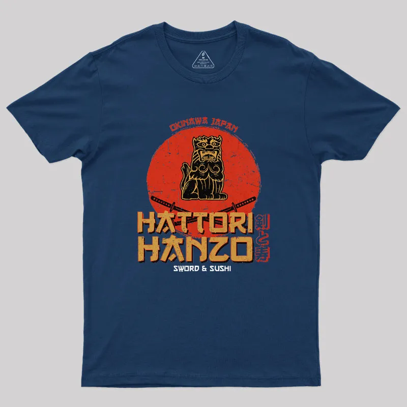 Hattori Hanzo Sword & Sushi Geek T-Shirt - Image 2