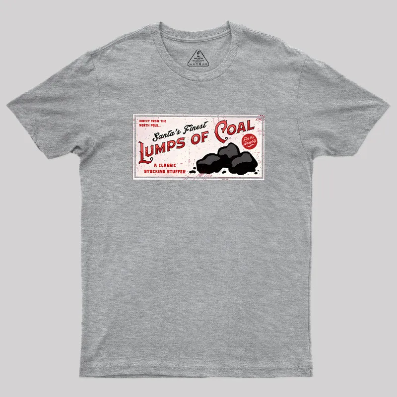 Santa's Coal Vintage Ad Geek T-Shirt - Image 5