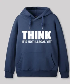 Alternative view of Think Before It's Illegal Geek Hoodie