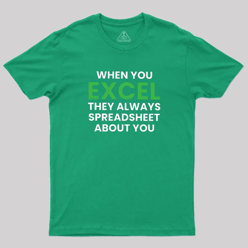 Excel-lent Pun Geek T-Shirt - Image 10