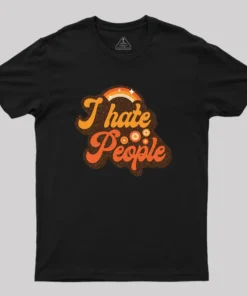 Alternative view of Vintage Hate People Geek T-Shirt