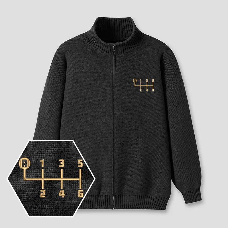 Classically Trained Embroidered Full Zip Cardigan