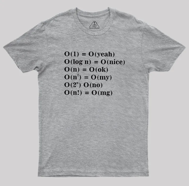 Alternative Big O Notation Geek T-Shirt - Image 4