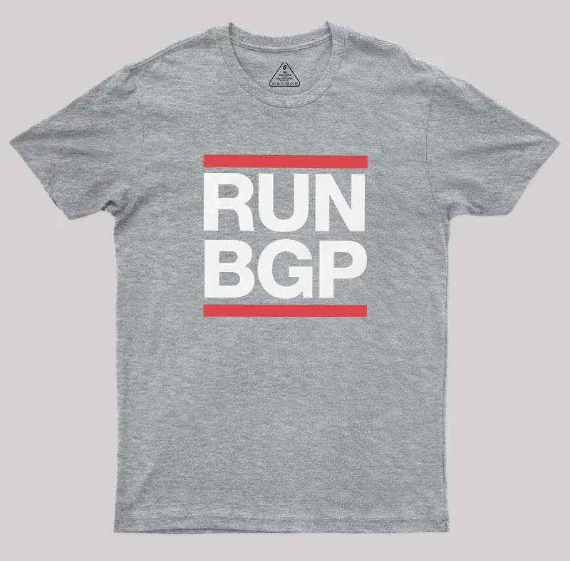 Run BGP Funny Network Engineer Geek T-Shirt - Image 4