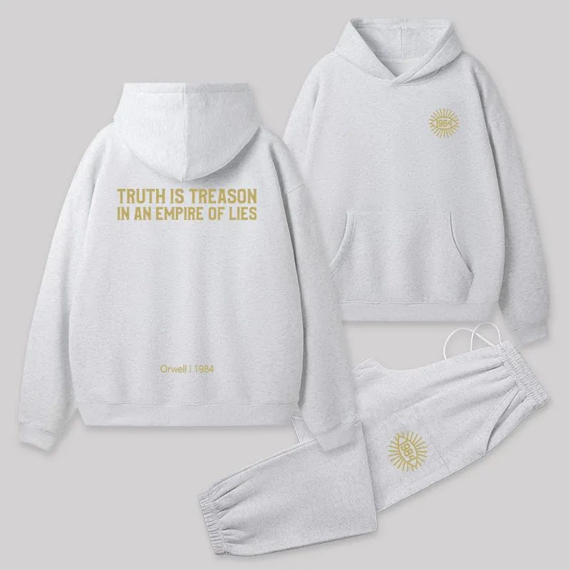 1984 Orwell Front and Back Printed Geek Fleece Hoodie Set - Image 4