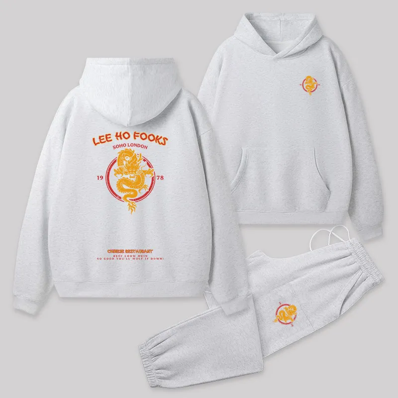 Lee Ho Fooks Vintage Front and Back Printed Geek Fleece Hoodie Set - Image 4