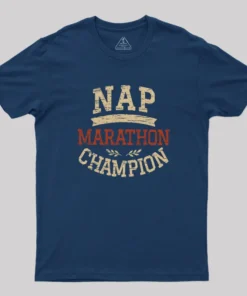 Alternative view of Nap Marathon Champion Geek T-Shirt