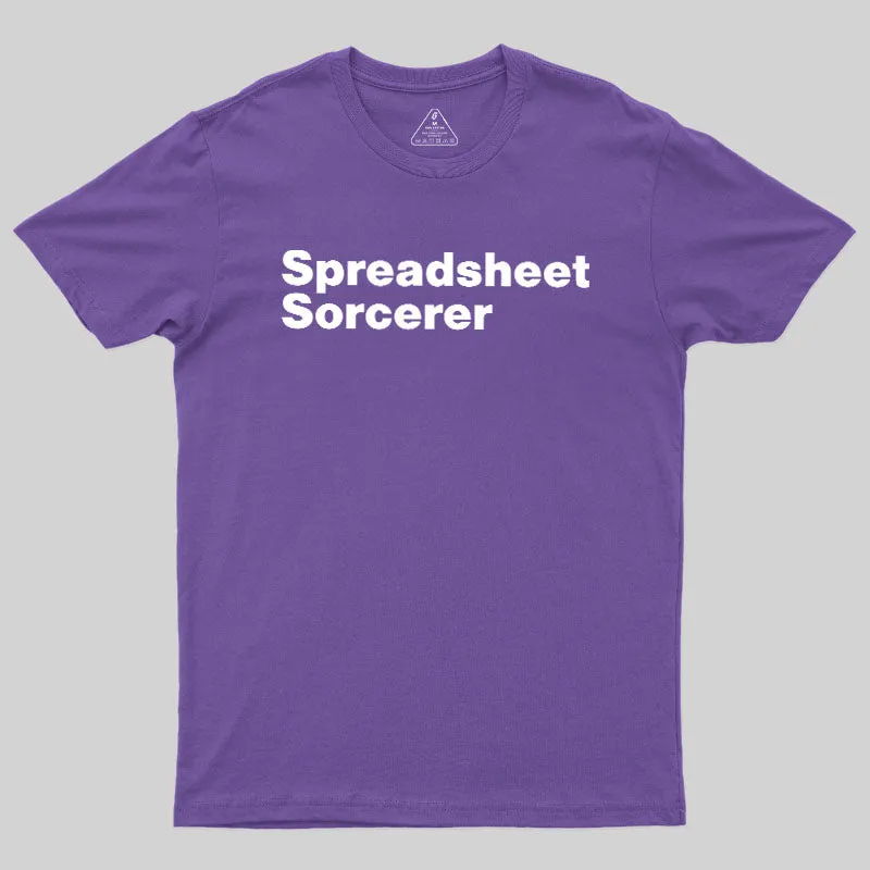 Spreadsheet Sorcerer Geek T-Shirt - Image 6