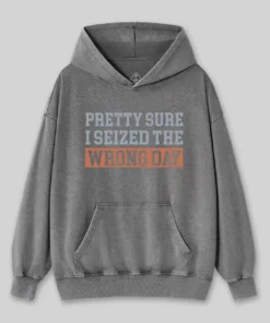 I'm Pretty Sure I Seized The Wrong Day Washed Hoodie