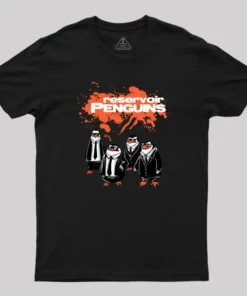 Alternative view of Reservoir Penguins Geek T-Shirt