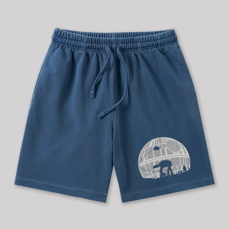 Death Star Geeky Washed Shorts - Image 4