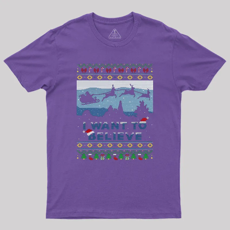 Believe in Christmas Geek T-Shirt - Image 5