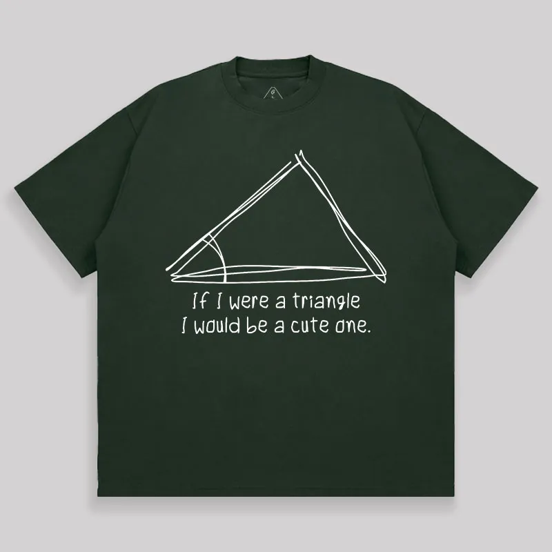 A Cute Triangle Unisex Oversized T-shirt - Image 3