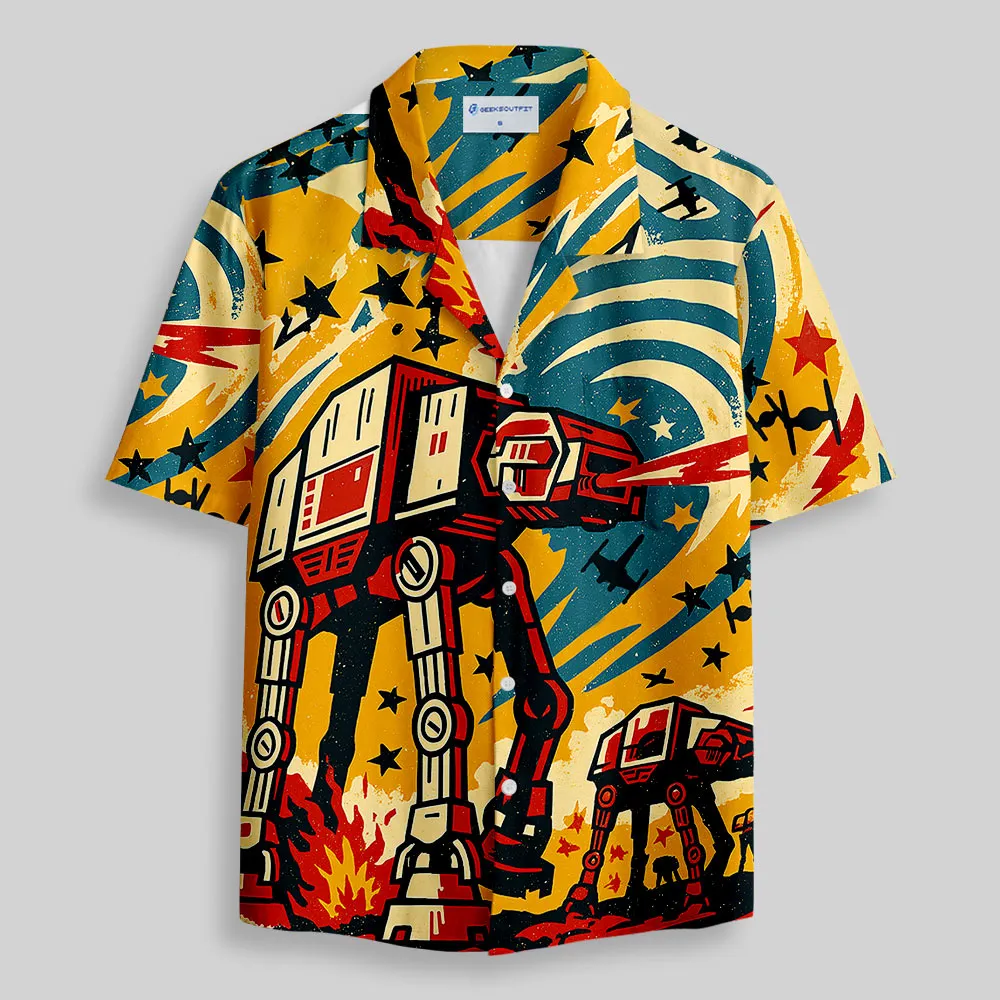 Graffiti Walker Hawaii Button Up Pocket Shirt - Image 2