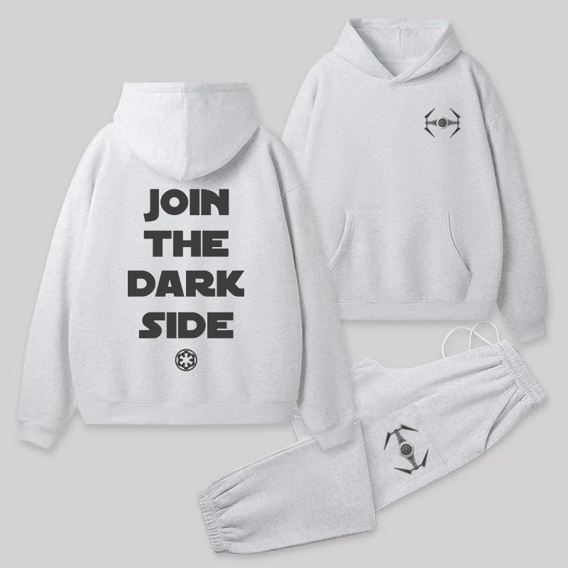 Join The Dark Side Front and Back Printed Geek Fleece Hoodie Set - Image 4