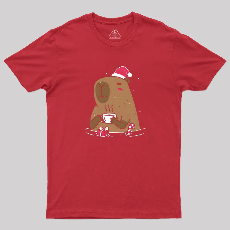 Santa Capybara Geek T-Shirt - Image 6