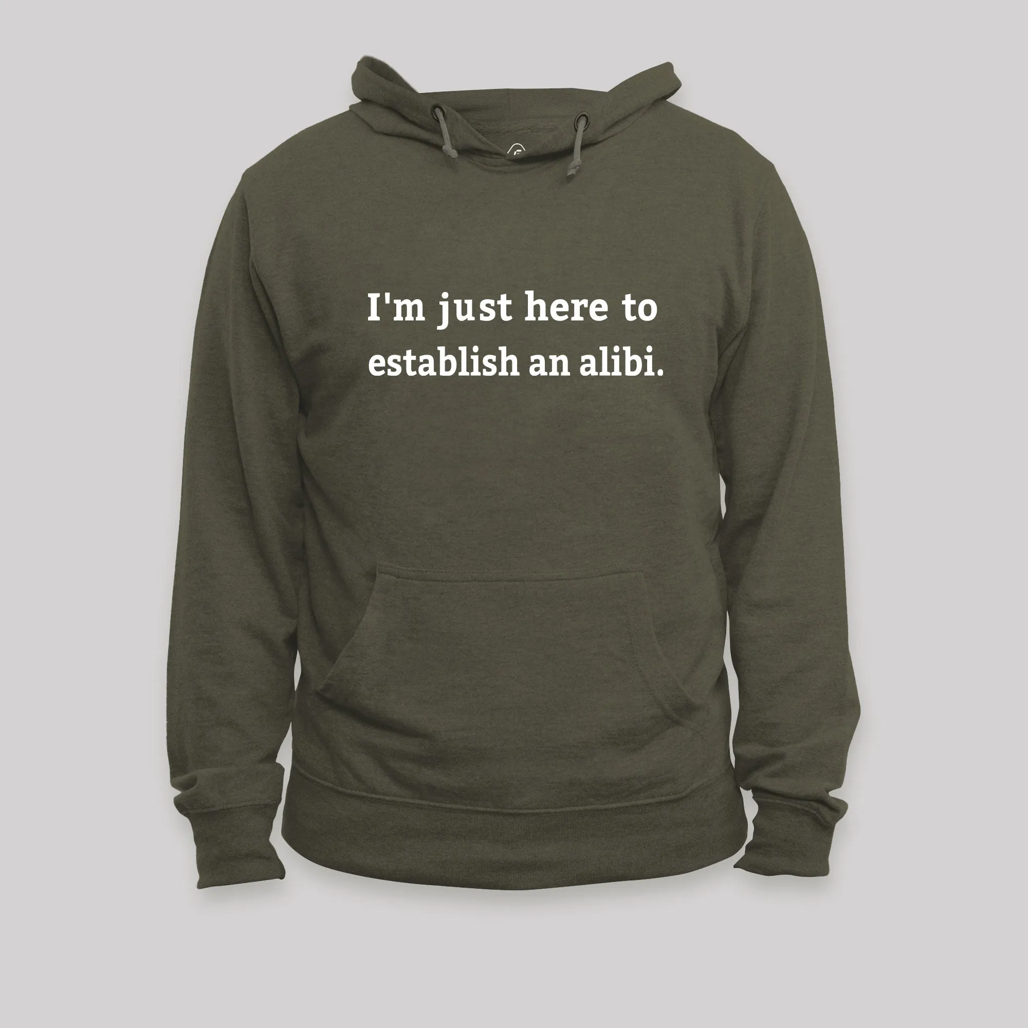 Here to Establish an Alibi Nerd Hoodie - Image 3