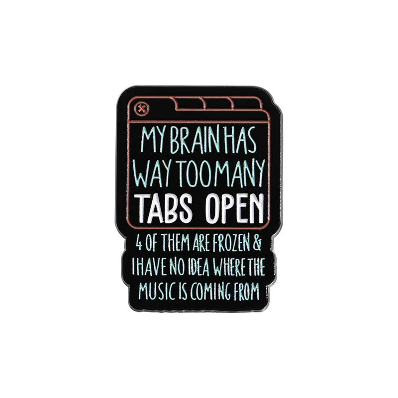 Funny Text Meme Metal Pins - Image 5