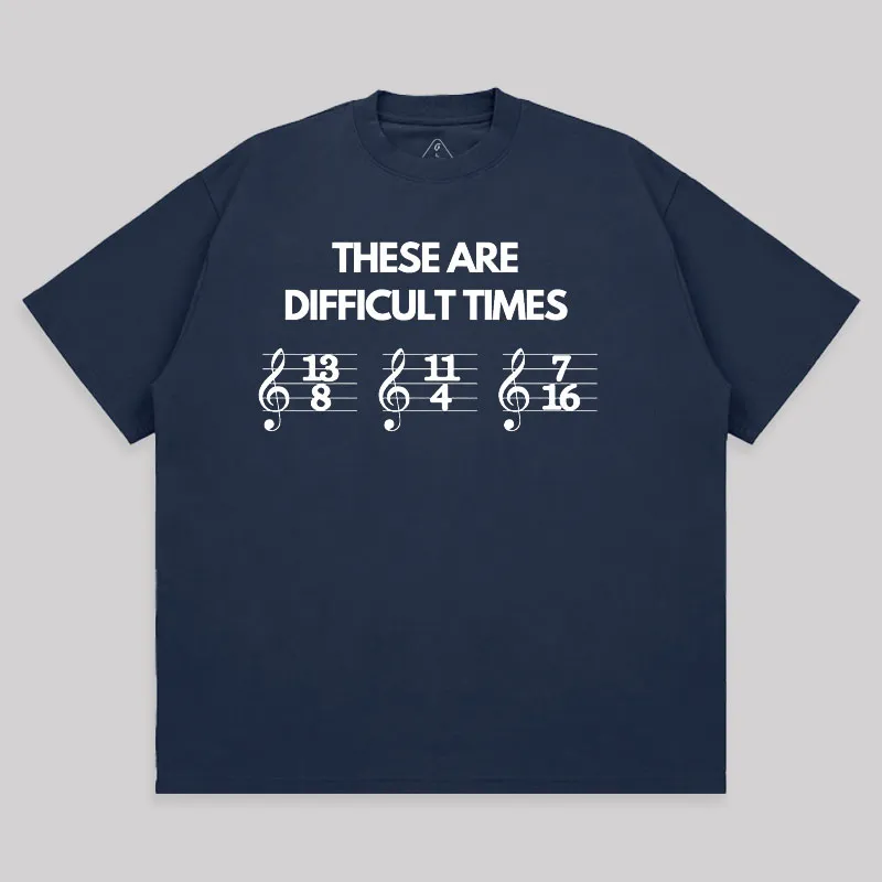 These Are Difficult Times Unisex Oversized T-shirt - Image 5