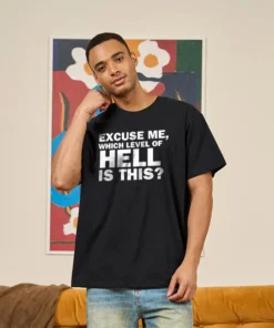 Alternative view of Level of Hell Inquiry Geek T-Shirt