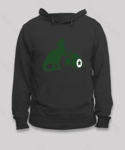 Alternative view of A Tyrannosaurus Rex Playing Drums Hoodie