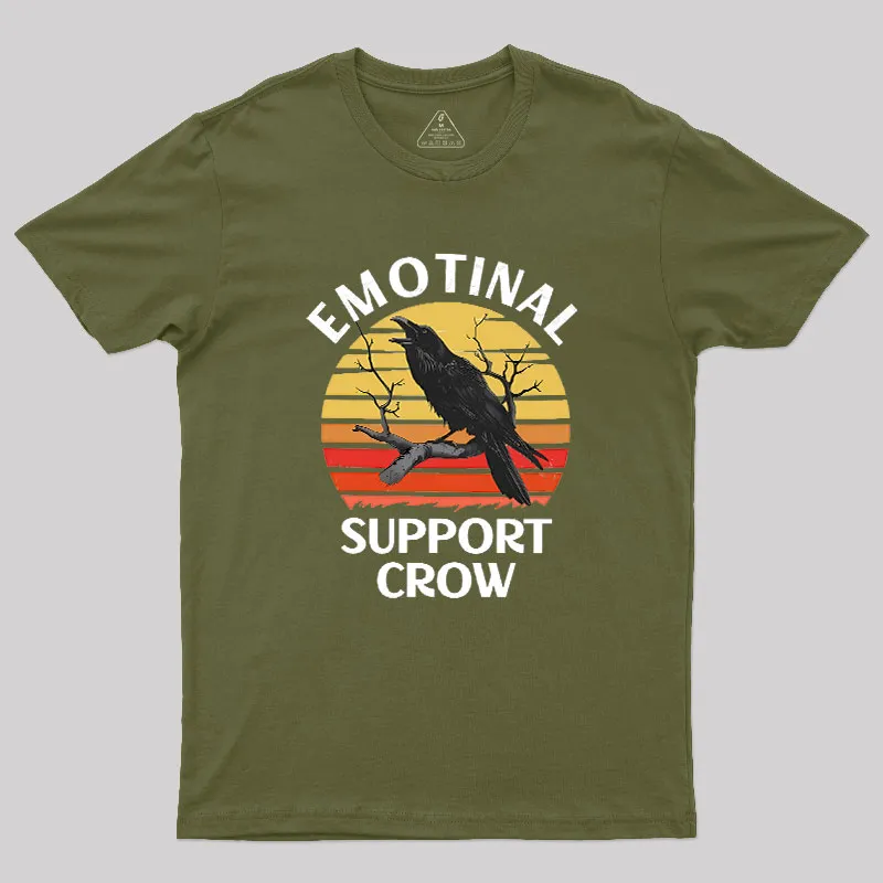Emotional Support Crow Geek T-Shirt - Image 3