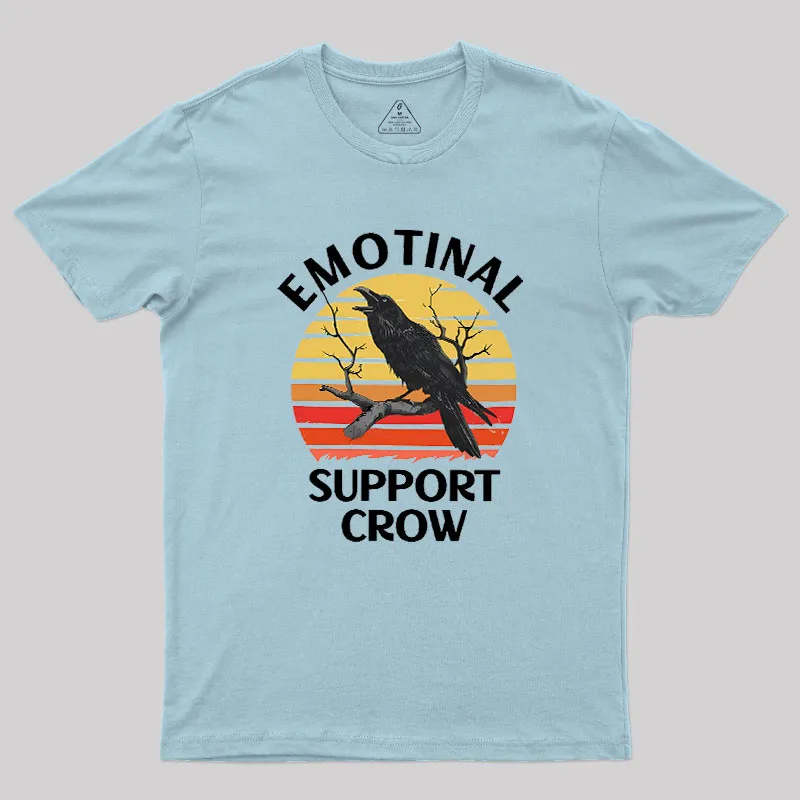 Emotional Support Crow Geek T-Shirt - Image 8