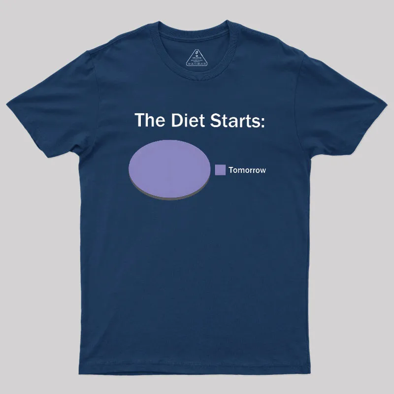 The Diet Starts Tomorrow Geek T-Shirt - Image 2