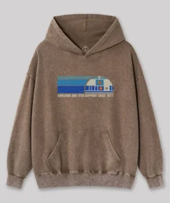 Alternative view of Providing Sarcasm and Tech Support Since 1977 Washed Hoodie