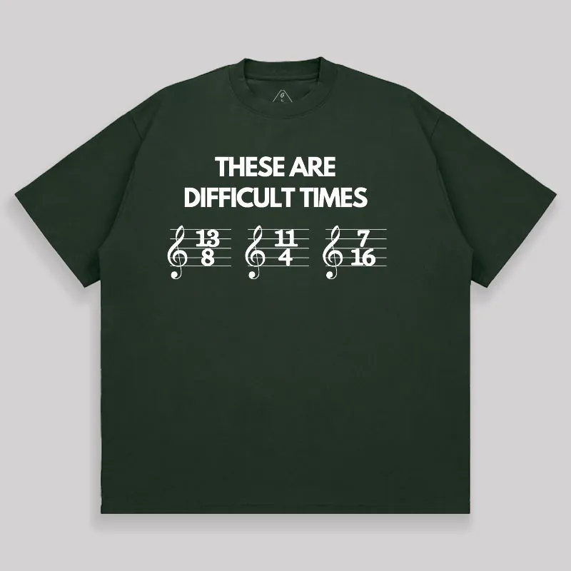 These Are Difficult Times Unisex Oversized T-shirt - Image 3