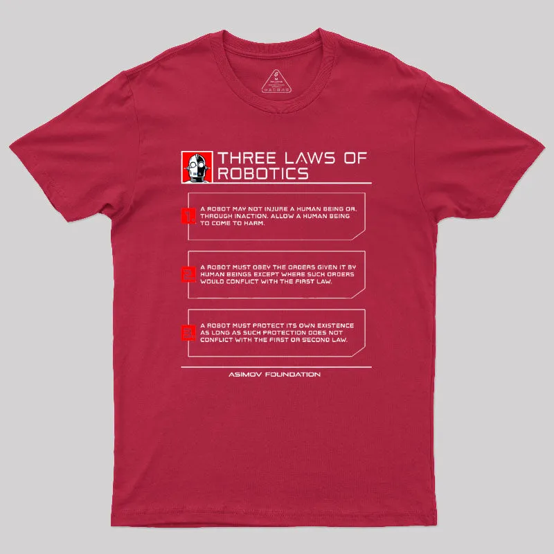 Three Laws Of Robotics Geek T-Shirt - Image 4