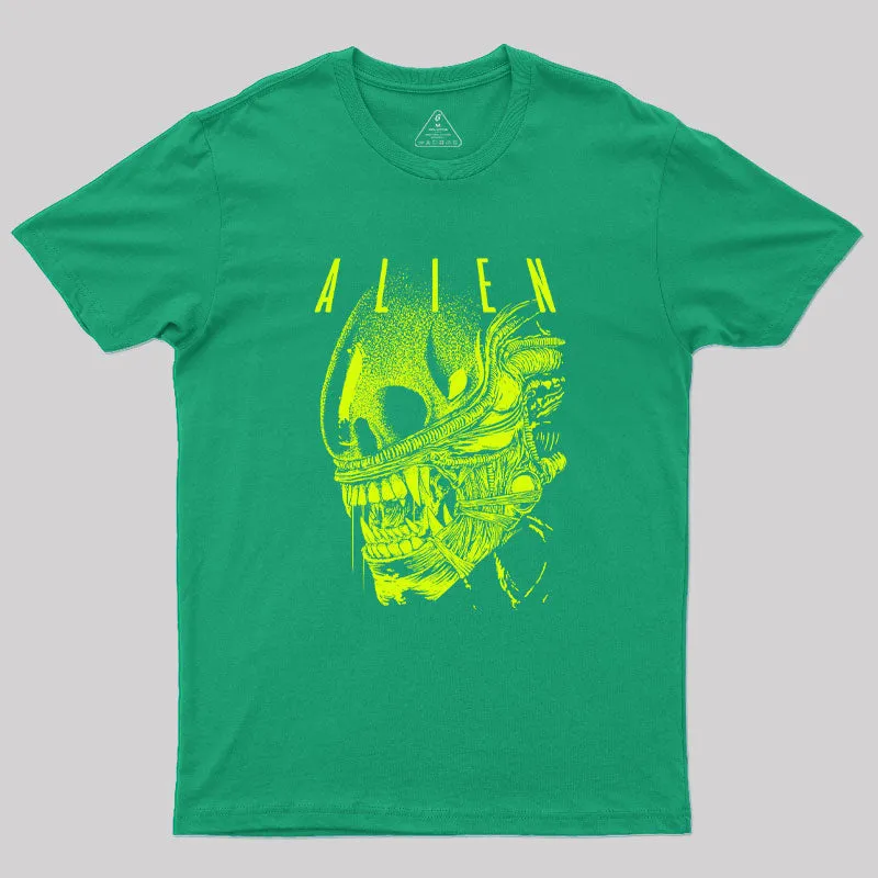 Alien Skull Geek T-Shirt - Image 9
