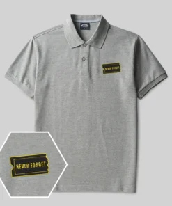 Alternative view of Never Forget Geek Embroidered Polo Shirt