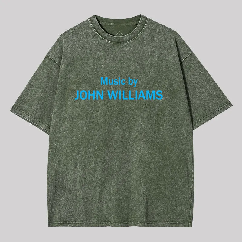 Music by John Williams Washed T-shirt - Image 6
